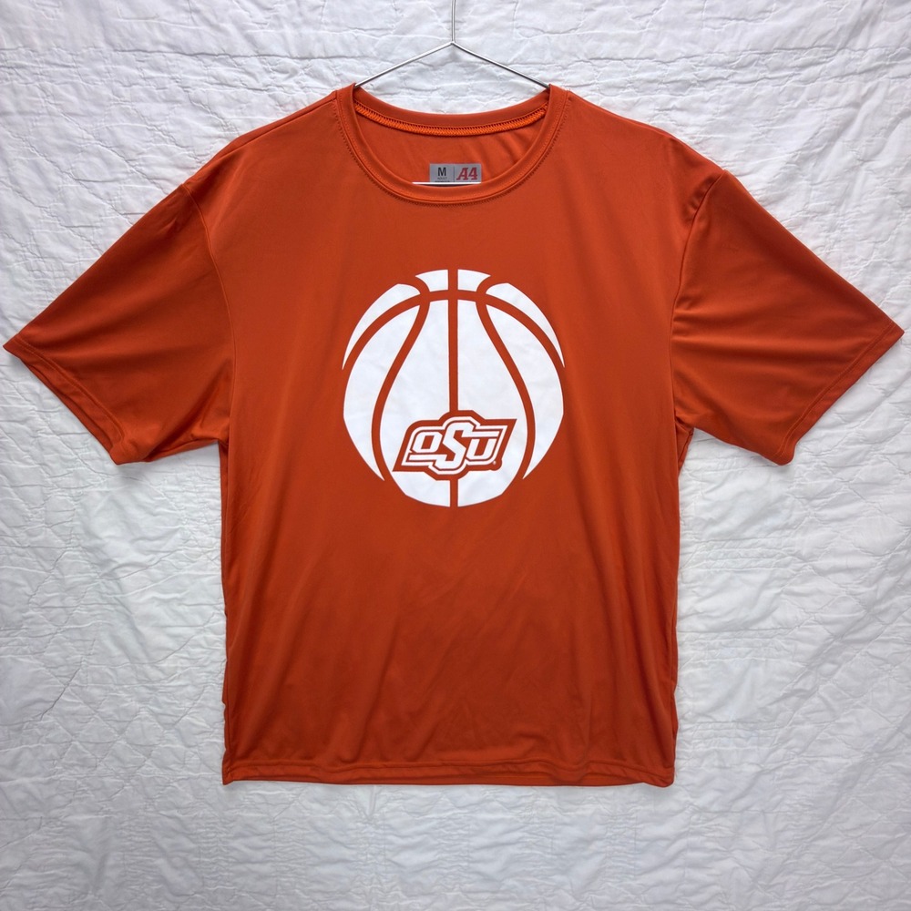 Oklahoma State OSU Basketball Tee Mens Medium Moisture Wicking Spirit Wear